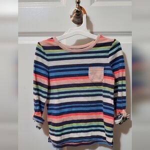 Cat and Jack girls stripe 3/4 sleeve shirt